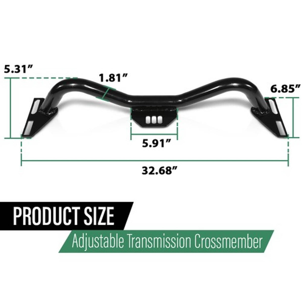 Solid Spare Fit For 1963-1987 Chevy/GMC C10 2WD Trucks Adjustable Transmission Crossmember