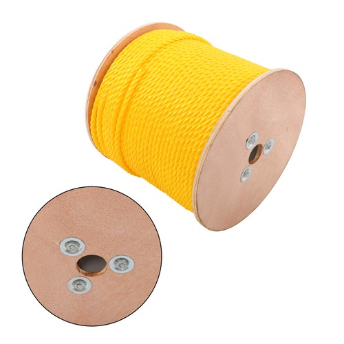 Solid Spare 1/4" x 600' Yellow Twisted Polypropylene Rope Heavy Duty Poly Ropes For Outdoor