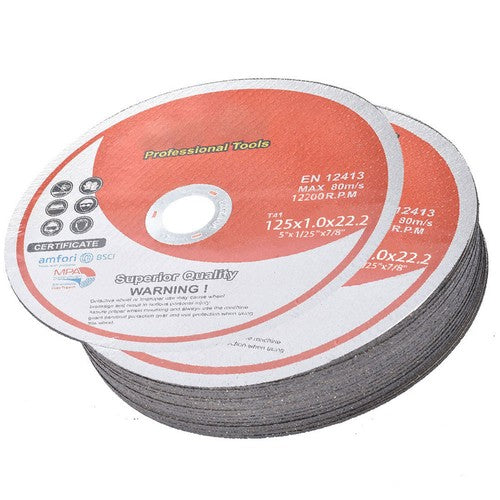 Solid Spare 100 Pcs 5"x0.040"x7/8" Cut-off Wheel - Metal & Stainless Steel Cutting Discs