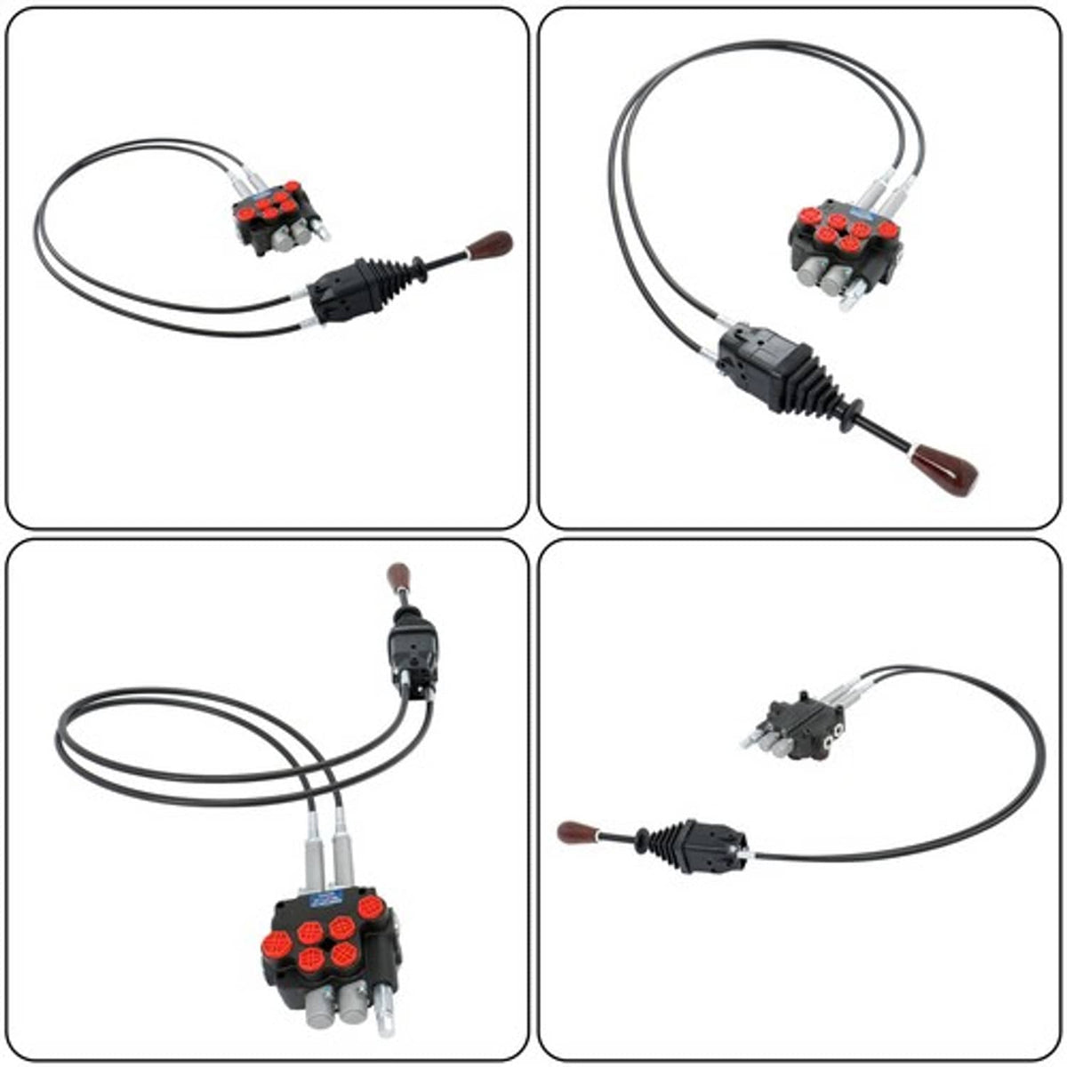 Solid Spare P80 Remote Control Valve Kit: 2 Spool Valve 21GPM + Joystick New+ Cables