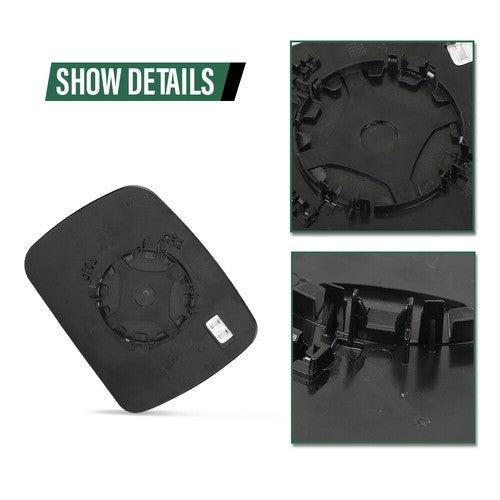 Solid Spare Heated Mirror Glass w/ Back Fit For 10-15 Land Rover LR2 LR4 Passenger Side