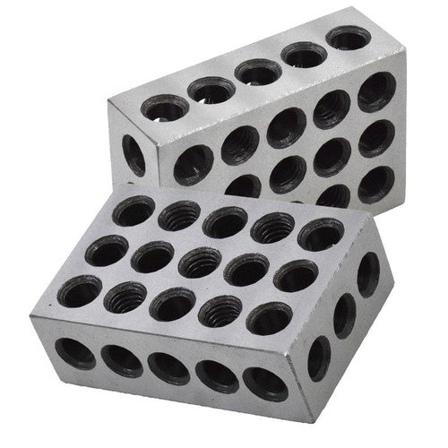 Solid Spare 1 Matched Pair 1-2-3 Blocks 23 Holes .0002" Machinist 123 Jig Ultra Precision