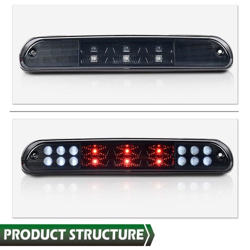 Solid Spare Black LED 3rd Third Brake Light Cargo Lamp Fit For 99-16 Ford F250/93-11 Ranger