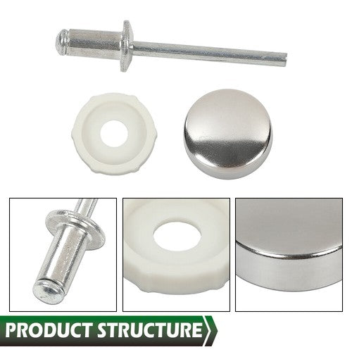 Solid Spare New Fit For Kenworth T600 T660 T800 W900 Stainless Steel 5" Chop Top Door Trim