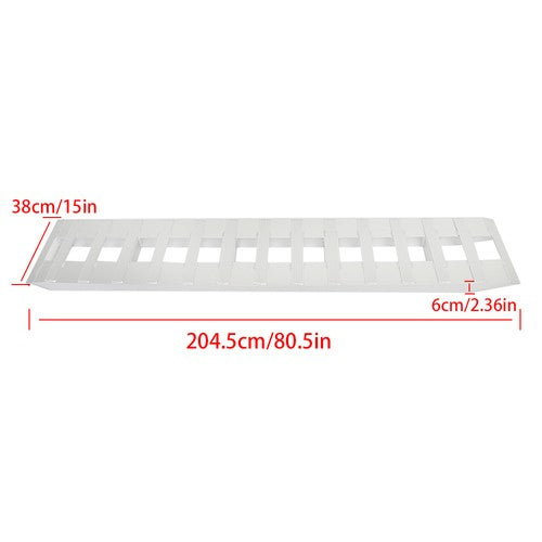 Solid Spare 80"×15" Ramps 6000 LBS 2Pcs Hook end knife Aluminum For Truck Car Auto Trailer