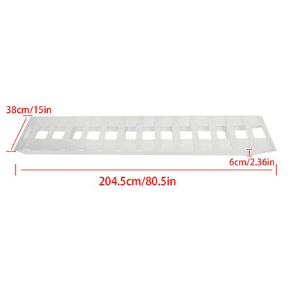 Solid Spare 80"×15" Ramps 6000 LBS 2Pcs Hook end knife Aluminum For Truck Car Auto Trailer