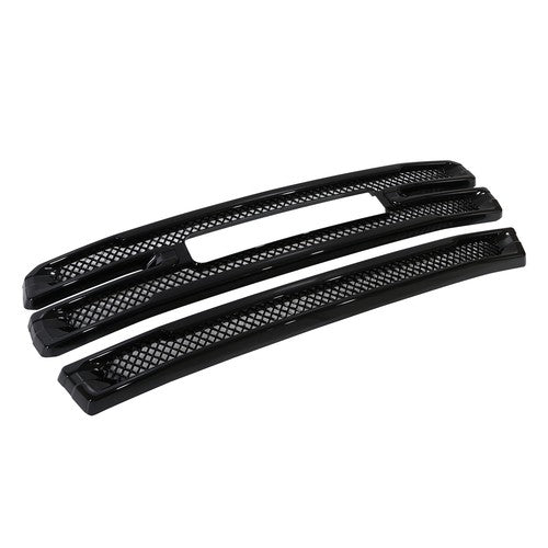 For 2019-2022 GMC Sierra 1500 SLT AT4 Grille Covers Grill Overlay Gloss Black