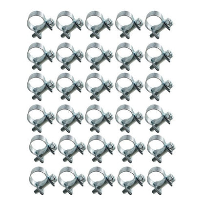 Solid Spare 1/4" FUEL INJECTION HOSE CLAMP / AUTO Fuel clamps?11mm-13mm?30 Pcs