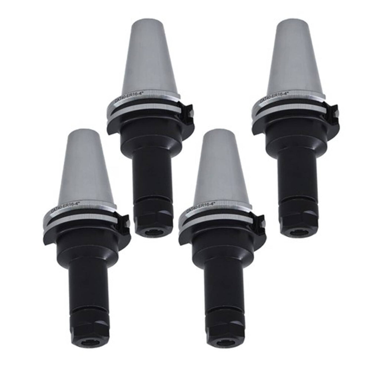 Solid Spare New CAT40-ER16 Collet Chucks W. 4" Long Gage Length---4 Chucks Tool Holder Set