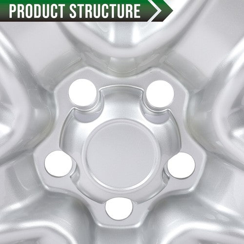 Solid Spare 4pcs 17" Wheel Skin Hub Cap Full Rim Cover Silver Fit For 2006-2012 Toyota RAV4