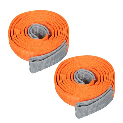 Solid Spare 18800 lbs 2Inch x 10FT Polyester Lift Sling Straps for Hoist, Towing Set of 2