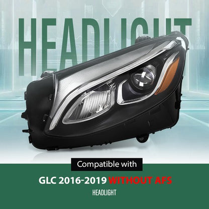Solid Spare Fit For 2016-2019 Mercedes Benz GLC-Class LED Headlight w/o AFS Left Side LH