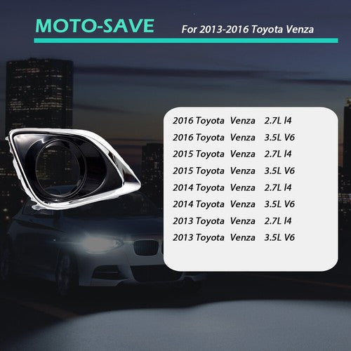 Solid Spare For Toyota Venza 2013-2016 Fog Trim Light Right Side 2.7L l4 3.5L V6