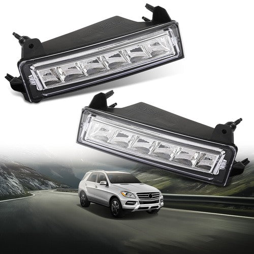 Solid Spare LED DRL Daytime Running Lights Fit For 2010 2011 2012 Mercedes Benz ML GL GLK