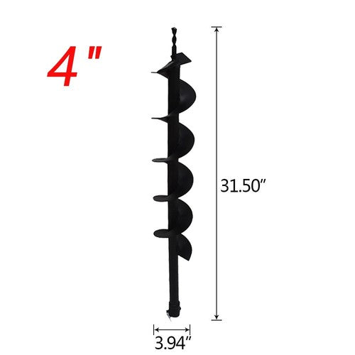 Solid Spare 4" Earth Auger Drill Bits for Gas Powered Post Fence Hole Digger High-Quality