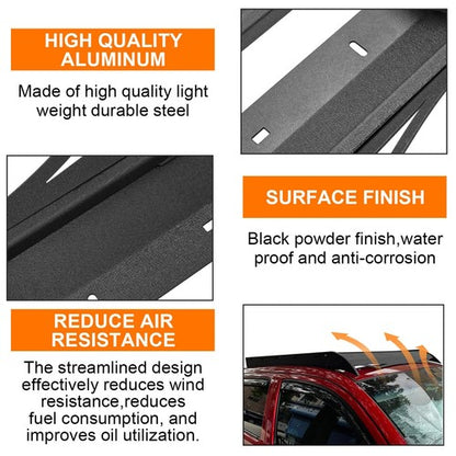 Solid Spare 330lbs Roof Rack Cargo Carrier Steel for Toyota Tacoma 2005-2023 Double Cab