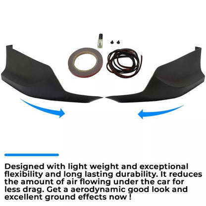 Solid Spare For 2016-17 Honda Accord Sedan Black Rear Bumper Lip Splitter Spoiler Side Apron