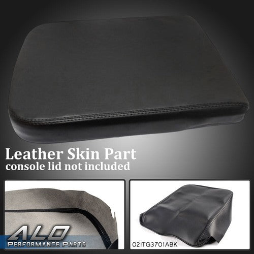 Solid Spare Fit For 02-08 Dodge Ram Leather Armrest Center Console Lid Cover Black