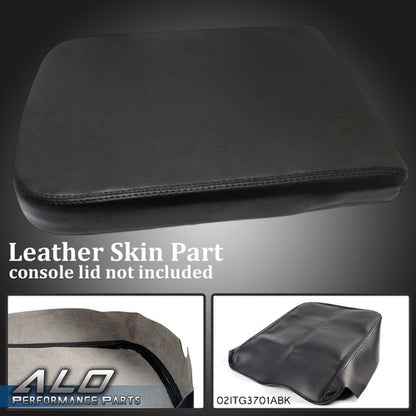 Solid Spare Fit For 02-08 Dodge Ram Leather Armrest Center Console Lid Cover Black