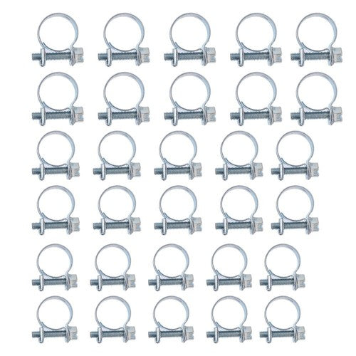 Solid Spare (1/4", 5/16", 3/8") 30 PCS Fuel Injection Hose Clamp / Auto Fuel Clamps