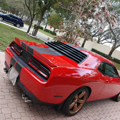 Solid Spare For 08-23 Dodge Challenger Rear Window Scoop Louver Sun Shade Cover ABS