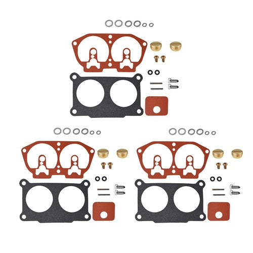 Solid Spare 3 Pcs Carburetor Carb Rebuild Kit Fits For Yamaha Outboard V4 115HP 130HP NEW