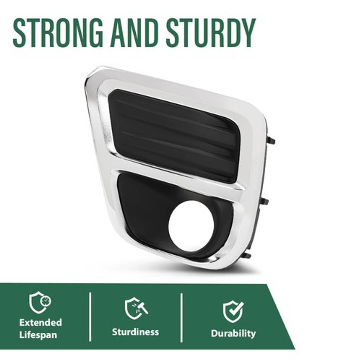 Solid Spare Fit For 2019-2021 Subaru Forester Front Bumper Fog Light Bezel Lamp Trim Left
