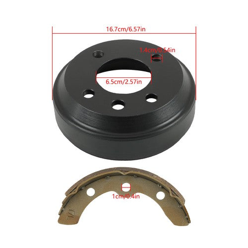 Solid Spare Brake Drums Shoes Kit 1982-1992 For Yamaha G1, G2, G8, G9 Gas/Electric Golf Cart