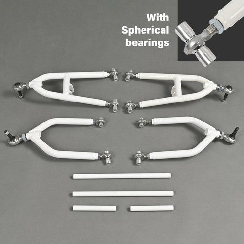 Solid Spare Front Control A-Arms +2+1 For Yamaha Banshee 350 YFZ 350 1987-2006 White+Silvery