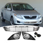 For 2009-2010 Toyota Corolla Front Bumper Fog Lights Lamps & Lower Grille Grill