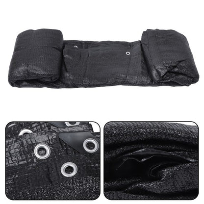 Solid Spare 4FTx25FT garden privacy fence heavy duty barrier net with zip ties black