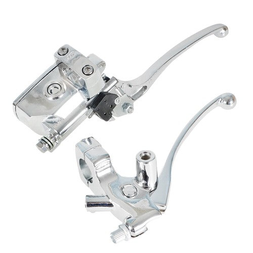 Solid Spare 1" Motorcycle Universal Handlebar Hydraulic Brake Master Cylinder & Clutch Lever
