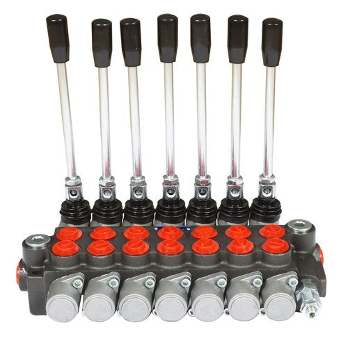 Solid Spare 7 Spool Hydraulic Directional Control Valve 13gpm P40 Double Acting Cylinder