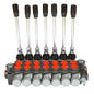 Solid Spare 7 Spool Hydraulic Directional Control Valve 13gpm P40 Double Acting Cylinder