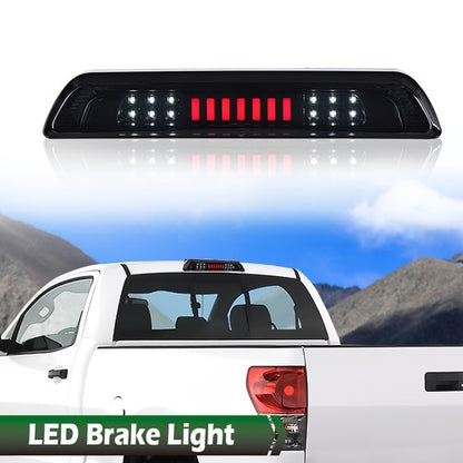 Solid Spare Fit For 2007-2018 Toyota Tundra Smoke/Black LED 3rd Third Brake Light Cargo Lamp