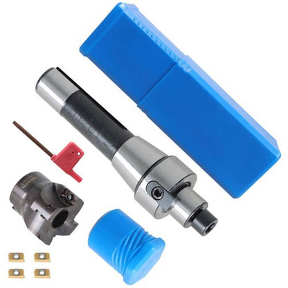 Solid Spare CNC End Milling +4Pcs APMT1604 Inserts R8 FMB22 Shank Mill Arbor and 400R 50MM