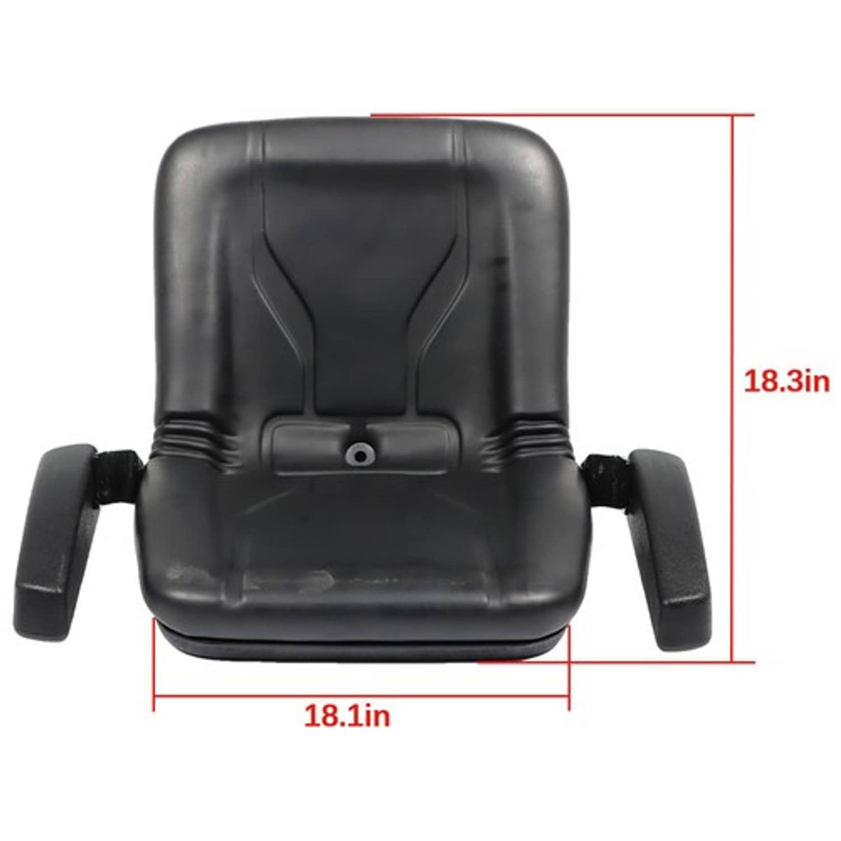 Solid Spare For Cub Cadet Dixie Chopper Dixon US High Back Lawn Mower Seat w/ Armrests Black