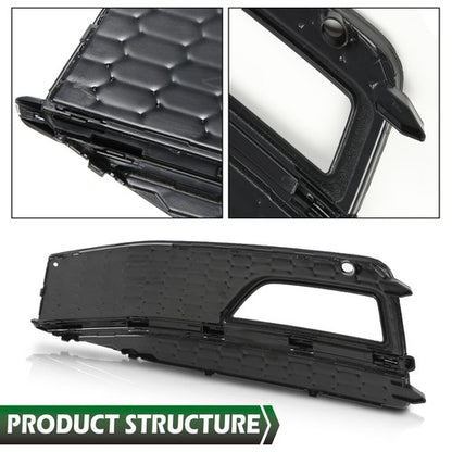 Solid Spare Fit For 13-16 Audi A4 Quattro B9 S4 S-Line Bumper Fog Light Lamp Bezel Right
