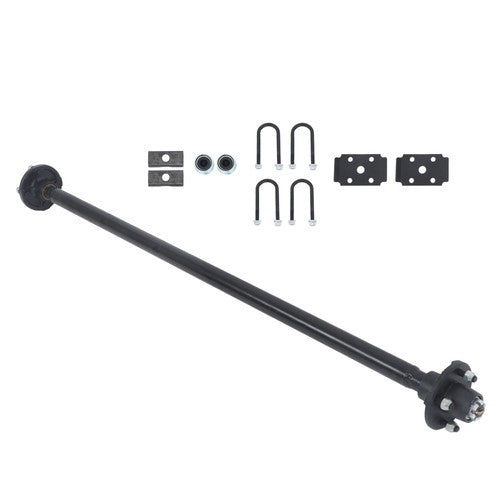 Solid Spare 4 lug-4' 57' Hub Face Trailer Axle w/ U-Bolt Kit 2000lbs For trailers RVs trucks