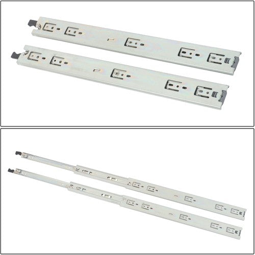 Solid Spare 1 Pair of Locking Drawer Slides 20 Inch Full Extension & Lock 150lbs Capacity