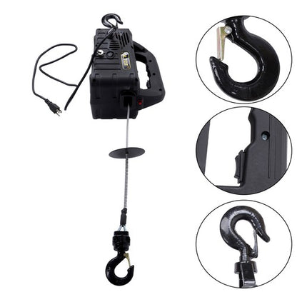 Solid Spare 1500W 2-in-1 Portable Electric Hoist Power Winch 1100 lbs Wired Remote Control