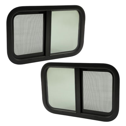 Solid Spare 2PK Universal 16" x 25" Horizontal RV Window Tinted Glass Sliding For RV Camper
