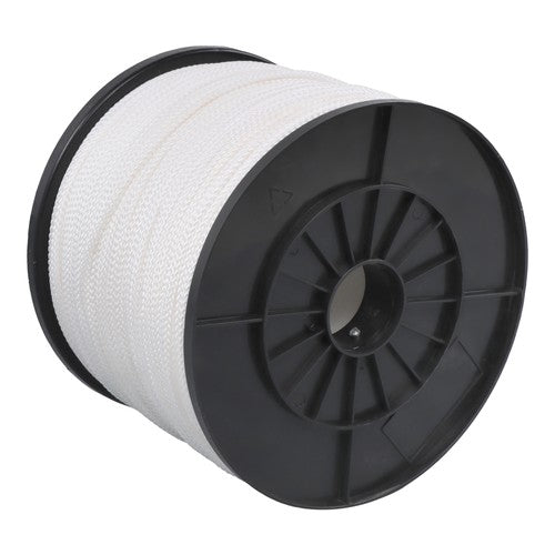 Solid Spare 1/8" x 1000' Hollow Braid Polypro Rope Tensile Strength 350 Pounds White