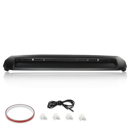 Solid Spare Front Upper Hood Bulge Molding Matte Black Fit For 2014-2021 Toyota Tundra