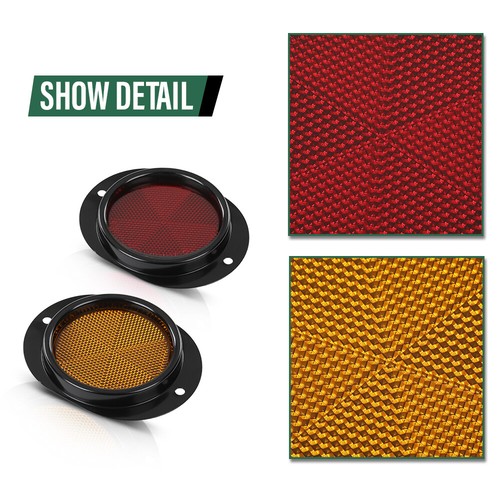 Solid Spare Fit For Humvee LED Side Marker Light with Reflector and Housing - Black
