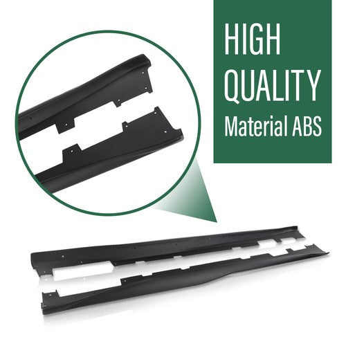 Solid Spare ZL1 Style Side Skirts Extension Rocker Panels For 16-23 Chevy Camaro RS SS LT LS