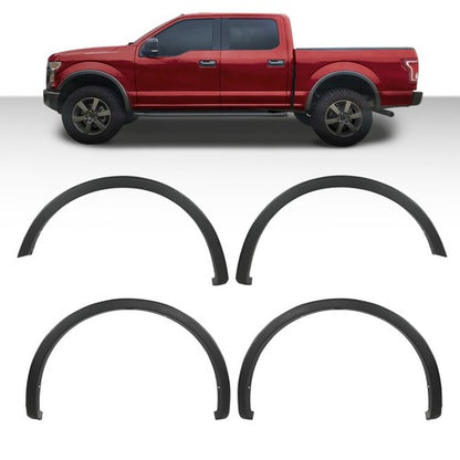 Solid Spare Fit For 2015-2017 Ford F-150 Textured Factory Style Wheel Fender Flares 4pcs