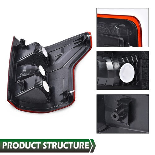 Solid Spare Fit For 18-2020 Ford F-150 Pickup Left Side Rear Tail Light Brake Lamp w/o Bulb