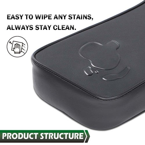 Solid Spare Fit For 1967-1982 Chevrolet Corvette Center Console Armrest Pad Black Leather