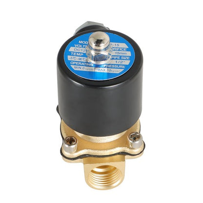 Solid Spare Electric Solenoid Valve 12V DC 1/2" NPT Brass Water Air Gas Viton NC